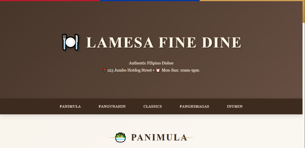 Restaurant Website